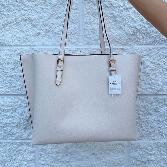 Coach 1671 Mollie Tote In Chalk Light Saddle - Picture 3 of 6